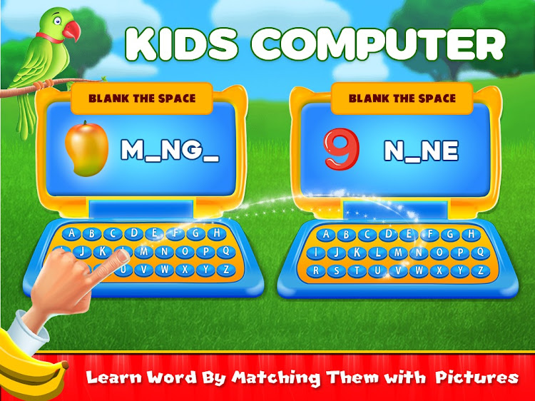 #1. Kids Computer - Learn And Play (Android) By: Supergirl Game Studio