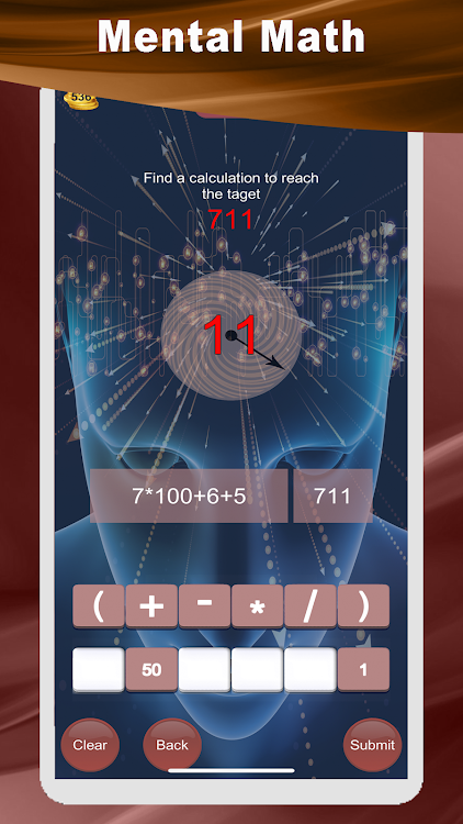 #1. Number Scramble - Mental Math (Android) By: Smarter Apps and Brain Games