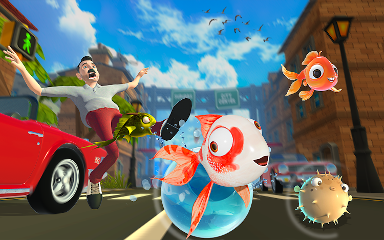 #1. Piranha Escape Hungry Fish.io (Android) By: City Of Eagles