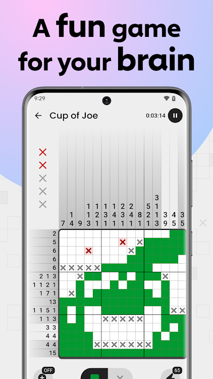 #1. Pixelogic - Daily Nonograms (Android) By: okayest! studios