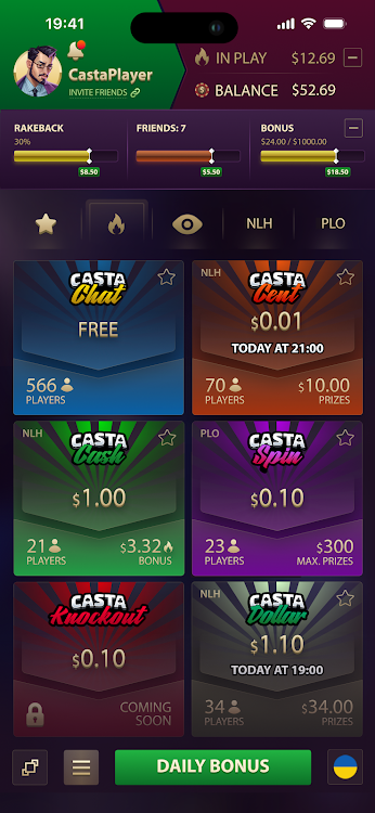 #1. PokerCasta (Android) By: DOPAMINE LABS LTD