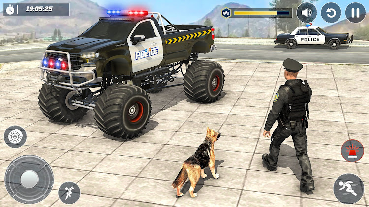 #1. Police 4x4 Monster Truck Games (Android) By: Bat Wings