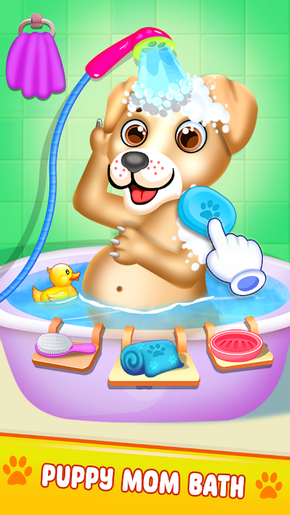 #1. Puppy Mom & Newborn Pet Care (Android) By: playNfun - educational & girl games