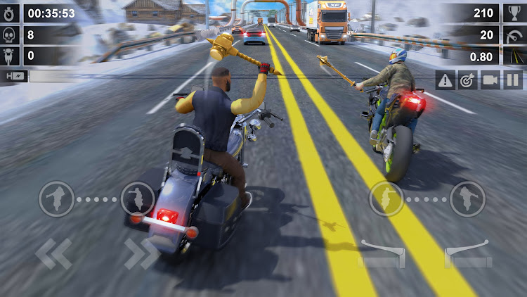 #1. Road Rush - Street Bike Race (Android) By: Supercode Games