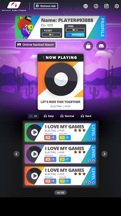 #1. Run Run Music Online (Android) By: OUTPLAY GAME STUDIO