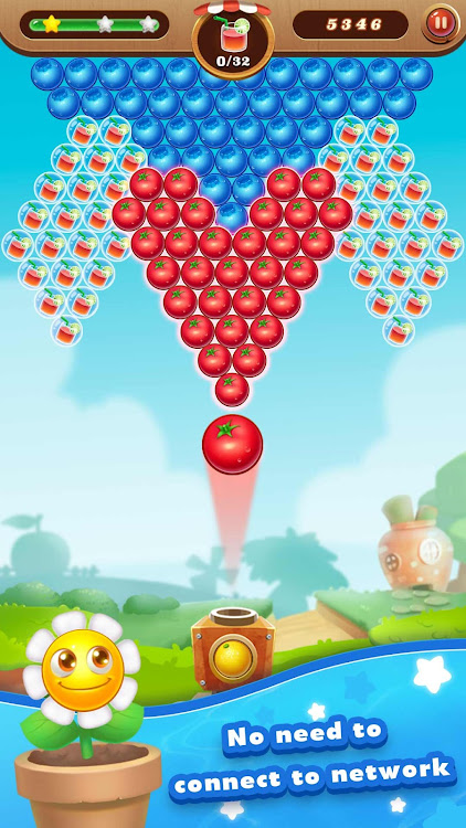 #2. Shoot Bubble - Fruit Splash (Android) By: 4 GAME STUDIO