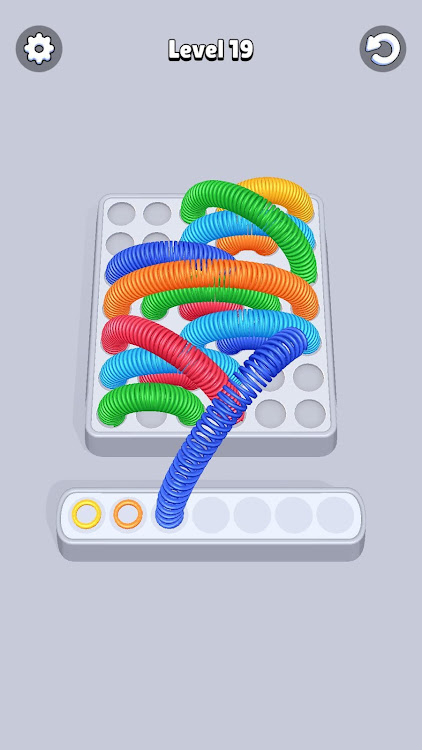 #1. Slinky Puzzle－Sort to Untangle (Android) By: SamusevichGames