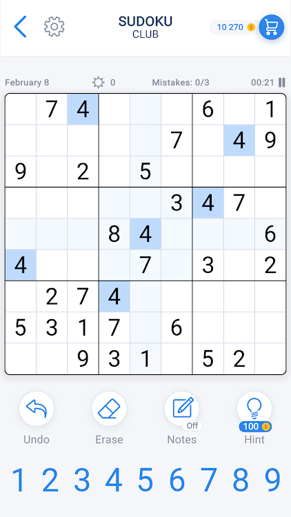 #1. Sudoku Game - Daily Puzzles (Android) By: GamoVation