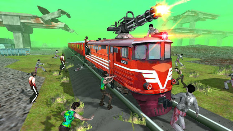 #1. Train shooting - Zombie War (Android) By: Gamezeniq Technologies