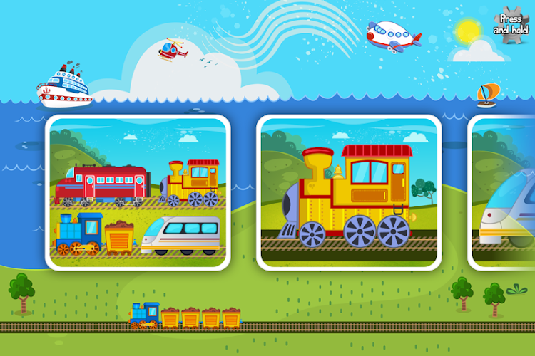 #1. Trains Planes Puzzle for Kids (Android) By: Pixel Envision Ltd.