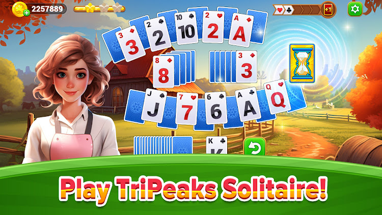 #1. TriPeaks Solitaire Card (Android) By: mahjong solitaire