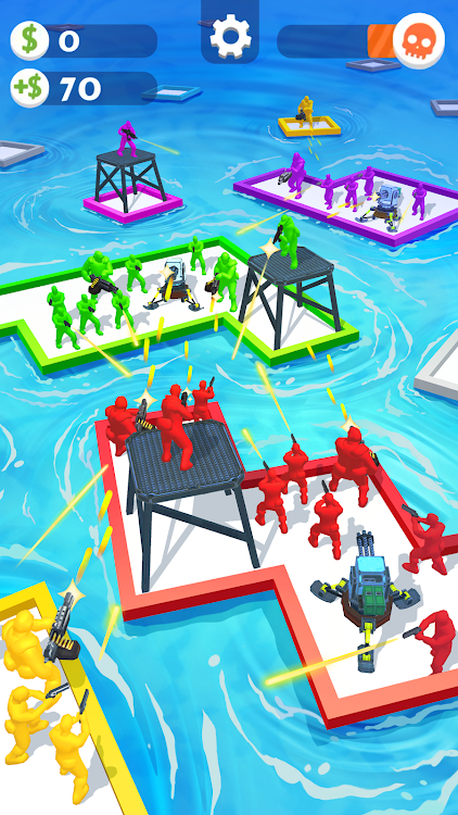 #1. War of Rafts: Crazy Sea Battle (Android) By: CASUAL AZUR GAMES