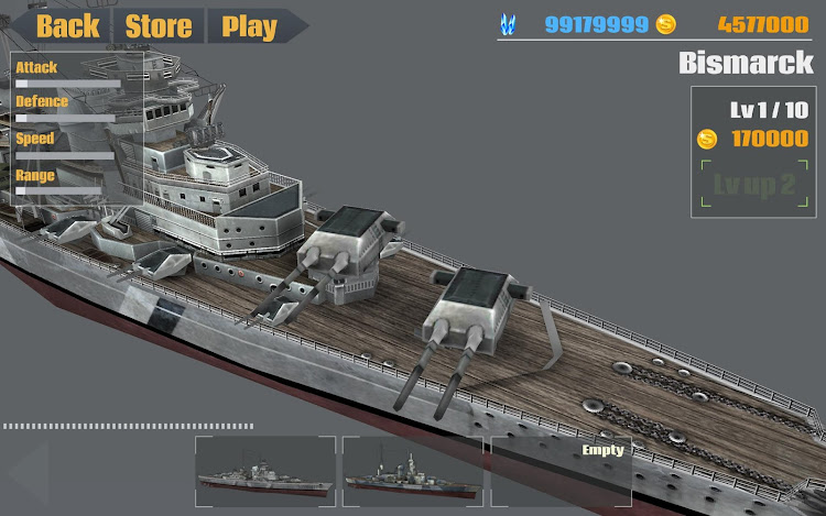 #1. Warship War - The Atlantic War (Android) By: My School Life