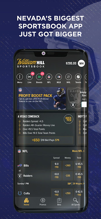 #1. William Hill Nevada Sportsbook (Android) By: Caesars Digital