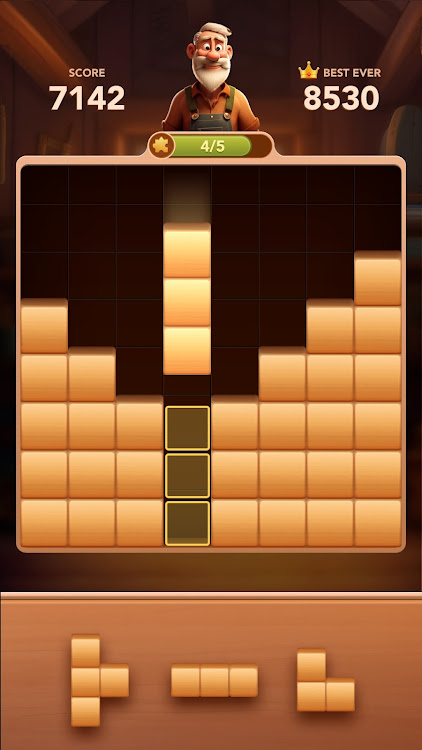 #1. Wood Block - Puzzle Games (Android) By: Playflux