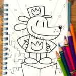  Dog Man Coloring Book 